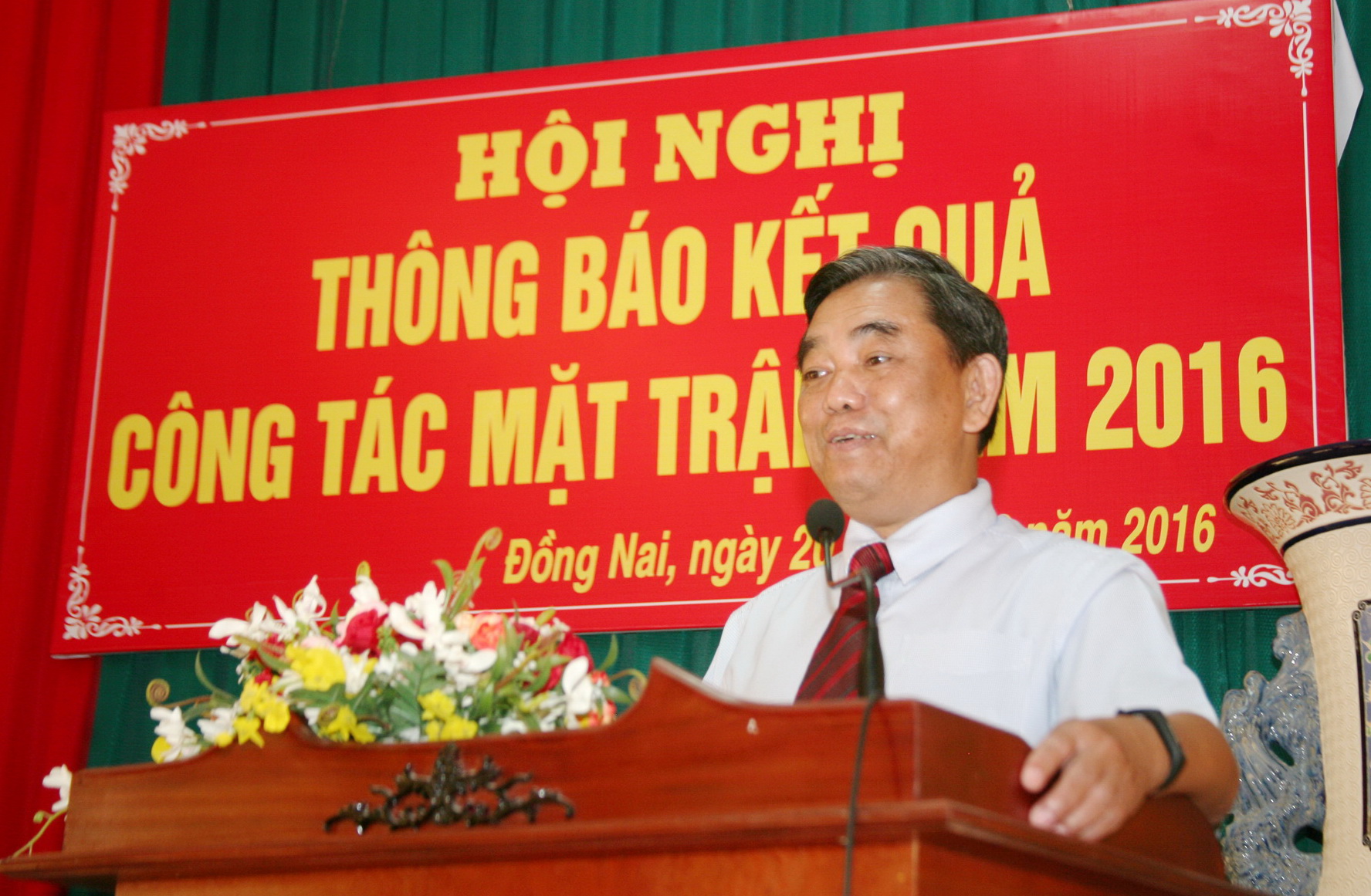 3.Ông Huỳnh Văn Tới - UV.BTV Tỉnh ủy, Chủ tịch UBMTTQVN tỉnh phát biểu bế mạc hội nghi.JPG