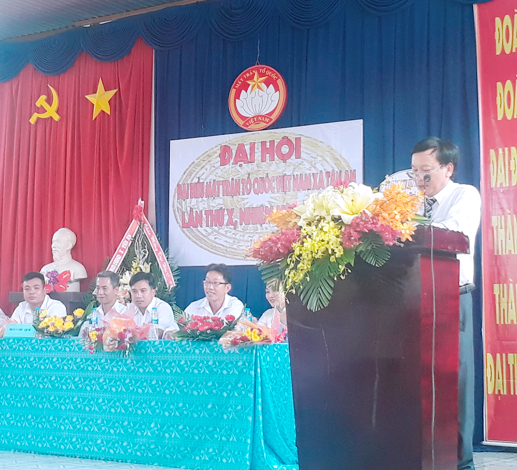 Đc Nguyễn Văn Hóa – UV.BTV Huyện ủy, Chủ tịch Ủy ban MTTQ Việt Nam huyện Vĩnh Cửu phát biểu chỉ đạo tại Đại hội.jpg