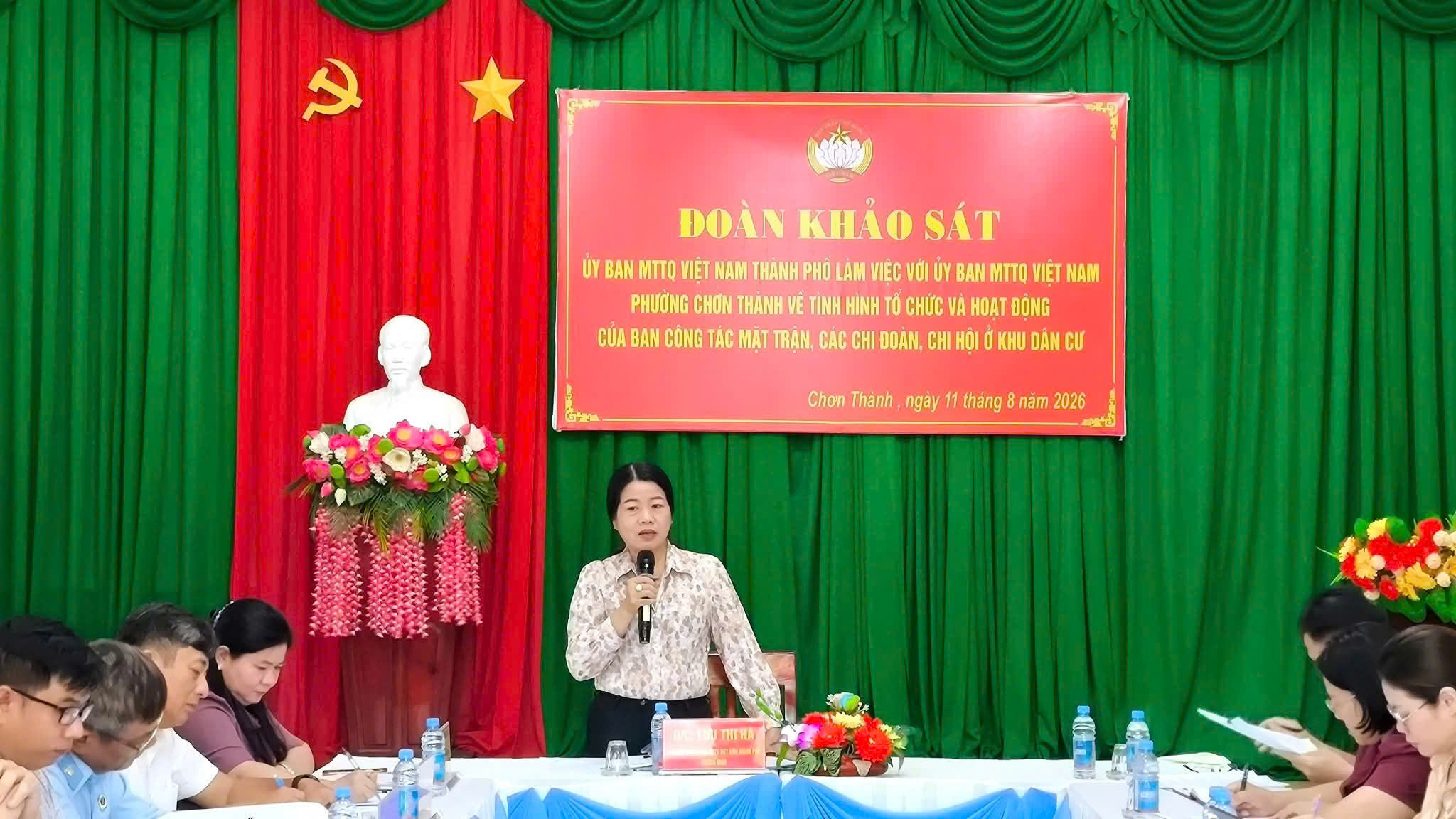 Uỷ ban MTTQ Việt Nam thành phố làm việc tại phường Chơn Thành